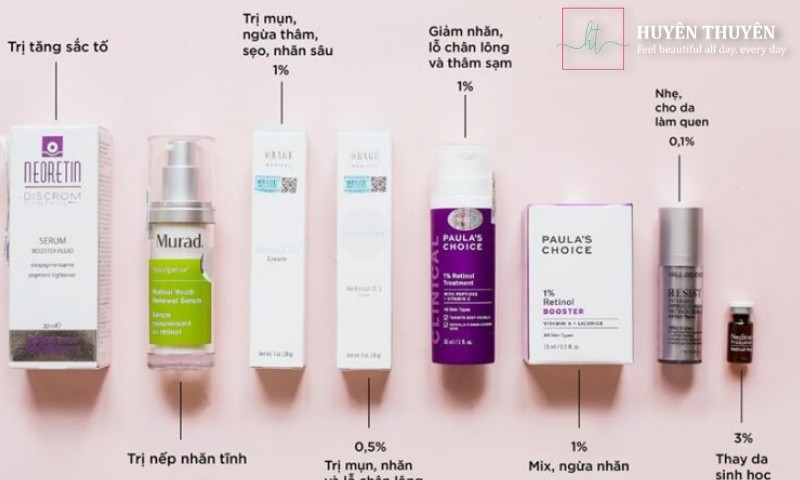 Cho rằng retinol nào cũng có công dụng giống nhau