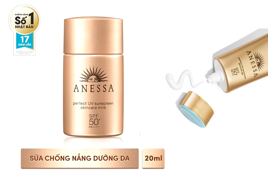 Kem chống nắng cho da mụn Anessa Perfect UV Skincare Milk SPF 50+ PA++++ 