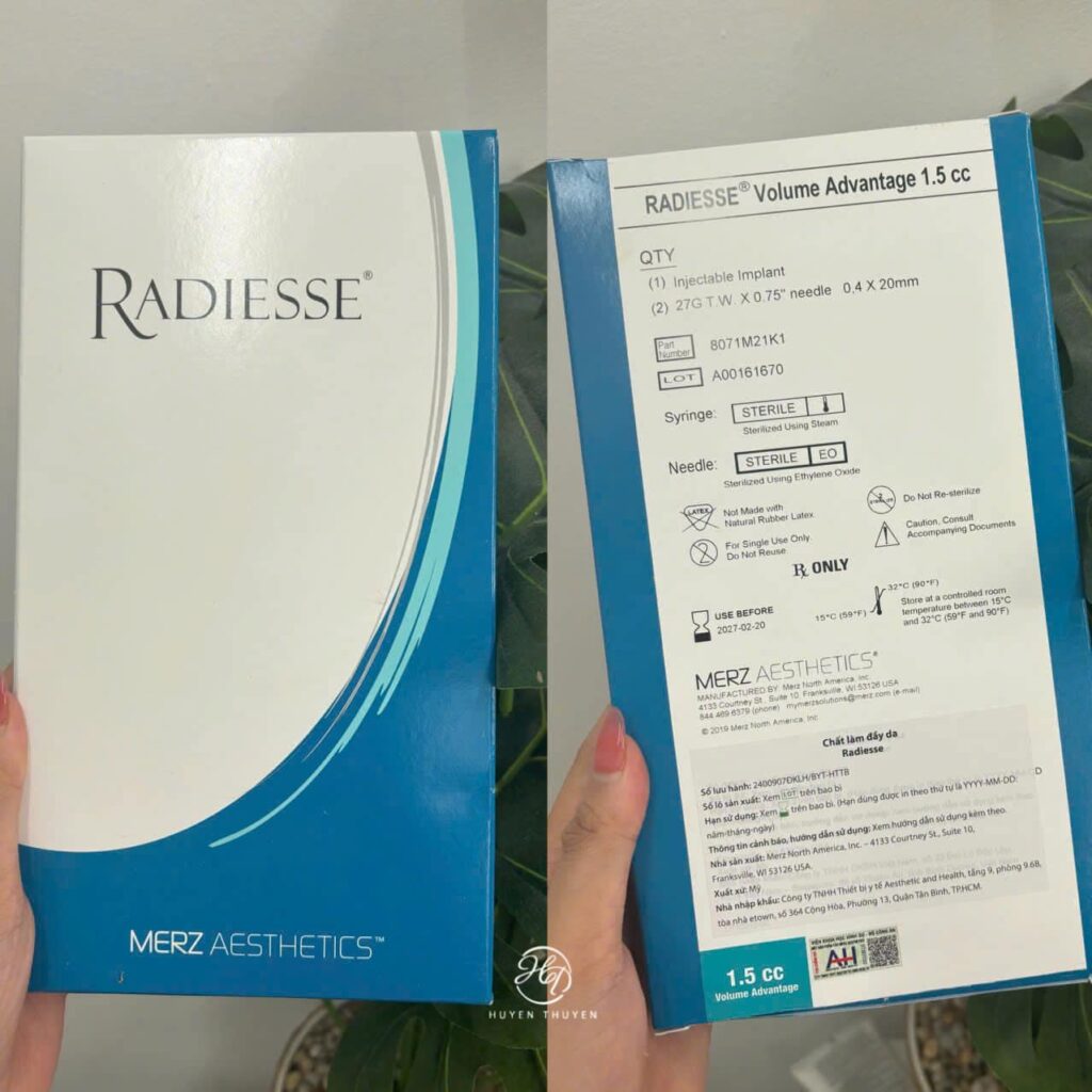  Radiesse sử dụng công thức chứa HA dạng gel để trẻ hóa bàn tay