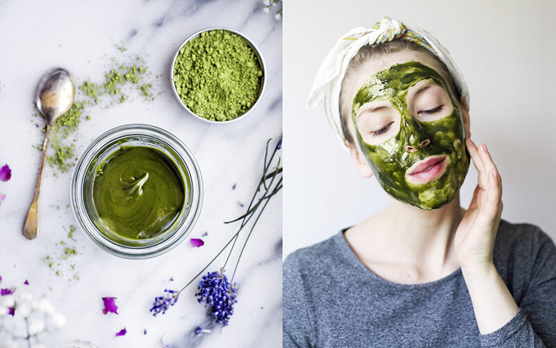 mask bột trà xanh