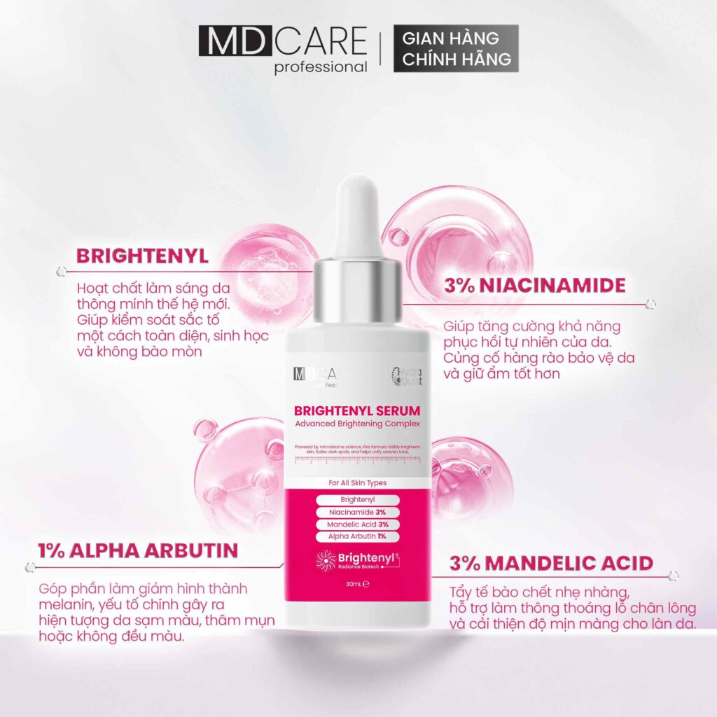 Brightenyl Serum Md Care và giải pháp làm sáng da vượt trội