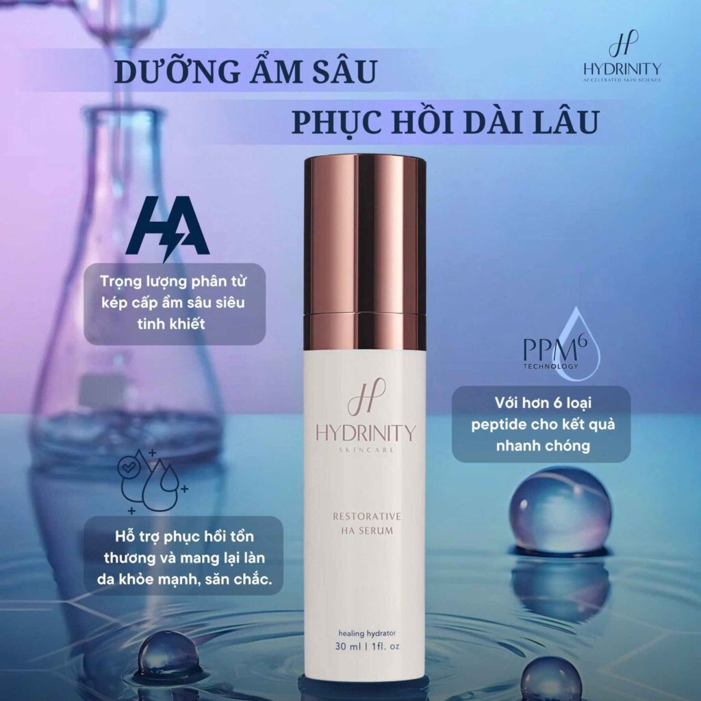 Hydrinity Restorative HA Serum bước đột phá phục hồi làn da khoẻ mạnh