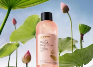 Nước tẩy trang Cocoon Sen Hậu Giang xịn sò cho làn da đỏng đảnh Nước tẩy trang Cocoon Sen Hậu Giang
